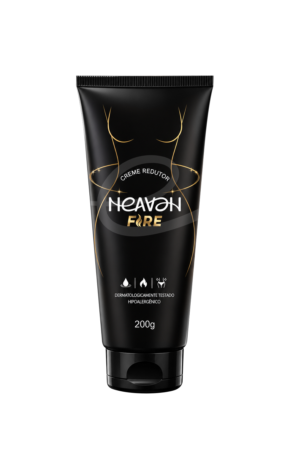 Pote do Heaven Fire, creme corporal com sensação de aquecimento