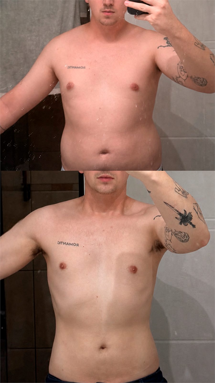 Antes e depois — resultado de cliente Heaven