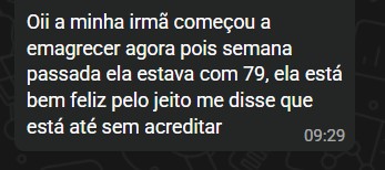 Depoimento de cliente Heaven no WhatsApp